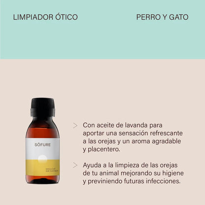Söfure | Limpiador de oídos natural para perros y gatos