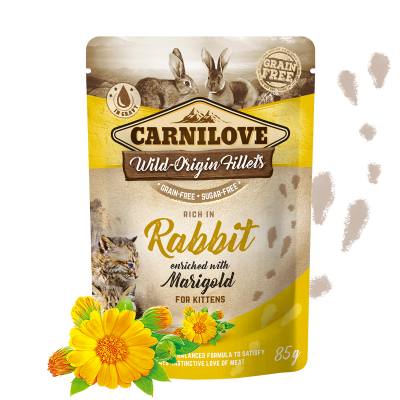 Carnilove | Kitten Pouch de Conejo con Caléndula (85g)