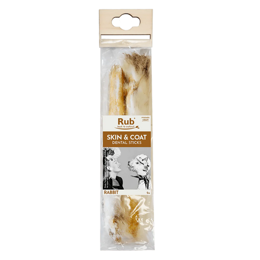 Rub Stick de Piel y Pelo de Conejo para Perros