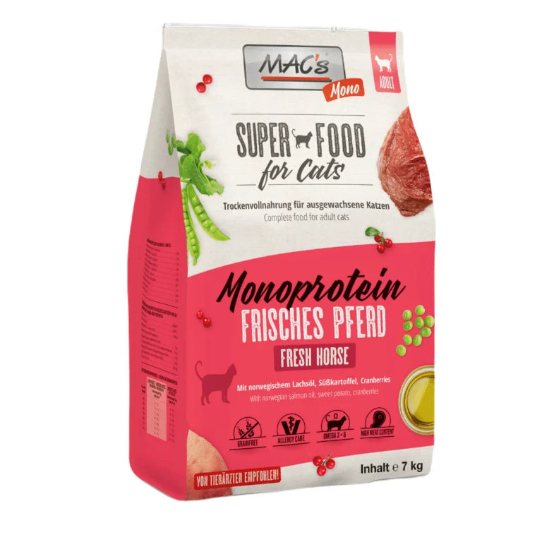 Saco de MAC’s Mono Caballo de 1,5 kg, pienso sin cereales para gatos adultos