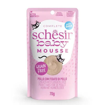 Schesir Baby Mousse Kitten pollo con hígado 70 g para gatitos