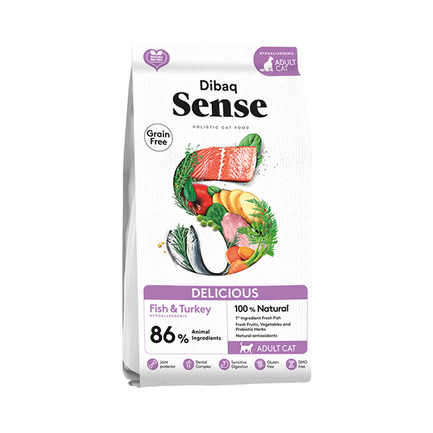 Dibaq | Sense Cat Delicious - Salmón, Arenque y Pavo