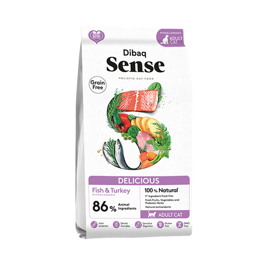 Dibaq | Sense Cat Delicious - Salmón, Arenque y Pavo