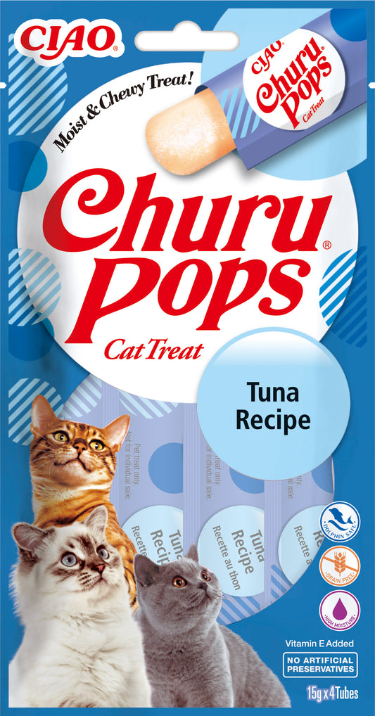 Snack cremoso Inaba Churu Pop de atún para gatos