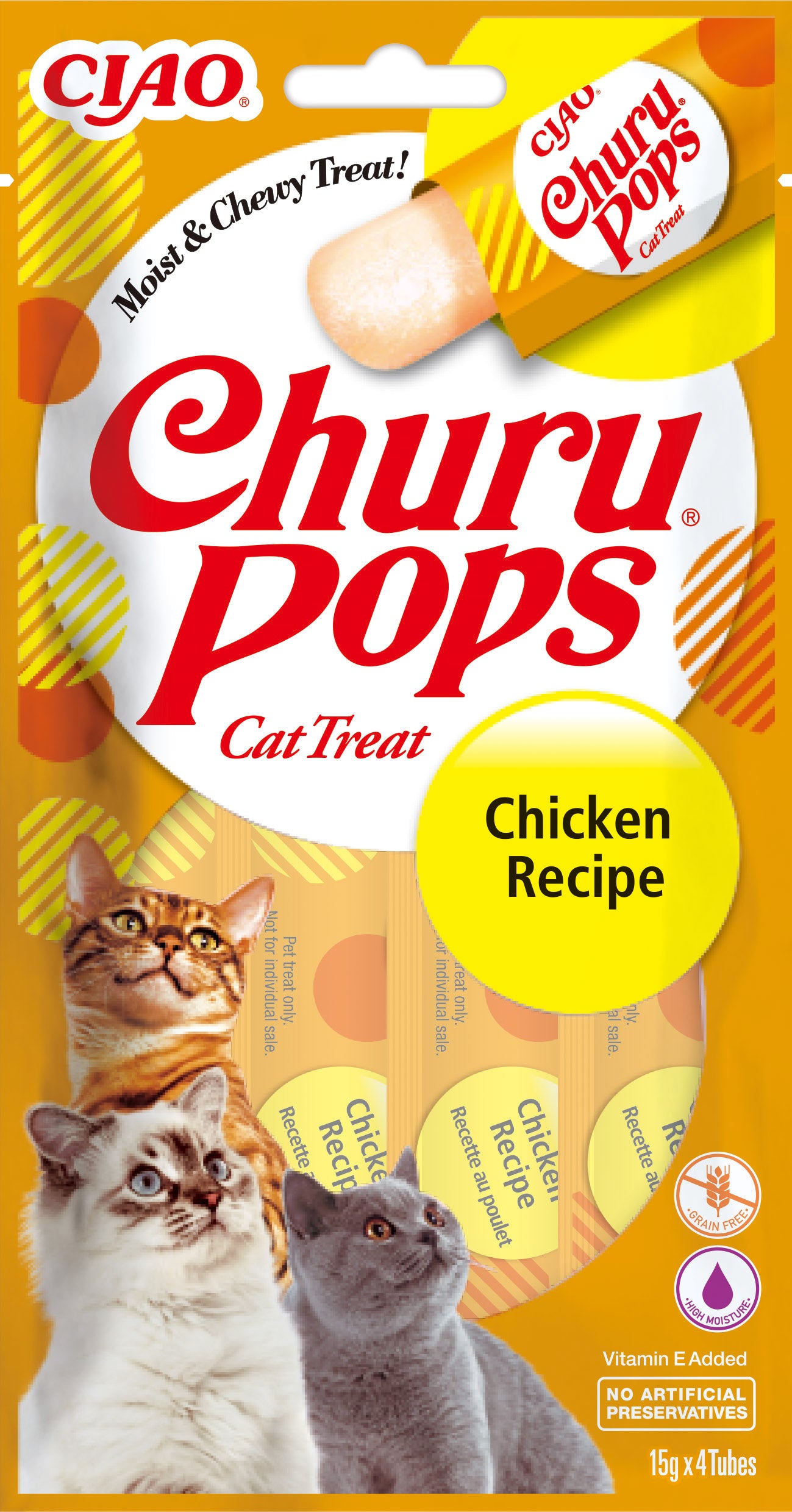 Snack cremoso Inaba Churu Pop de pollo para gatos