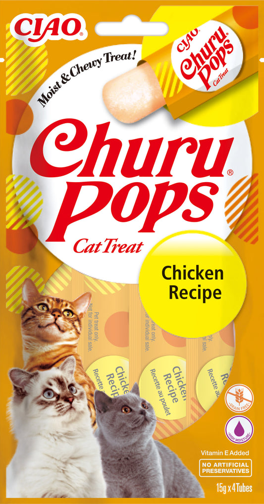Snack cremoso Inaba Churu Pop de pollo para gatos