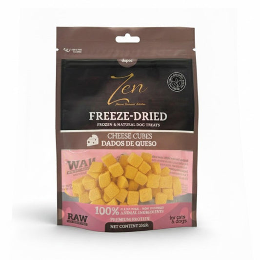 Snack dados de queso liofilizado Zen para perros y gatos