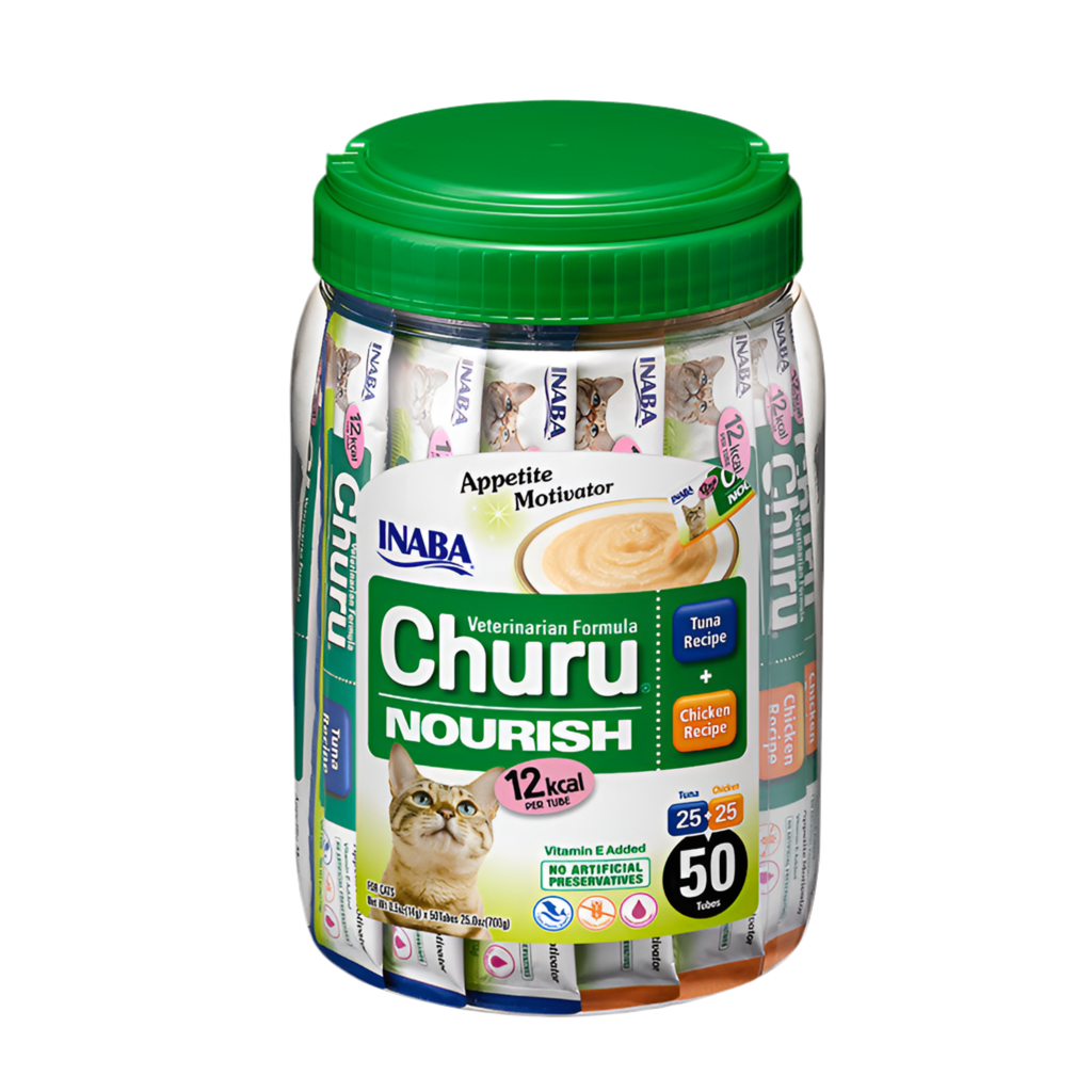 Snack funcional Inaba Churu Vet Nourish para estimular el apetito en gatos