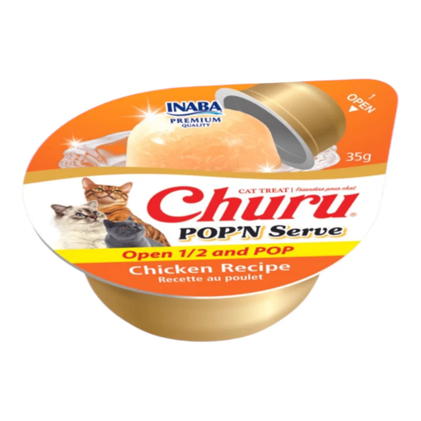 Snack húmedo para gatos Churu Popn Serve textura cremosa