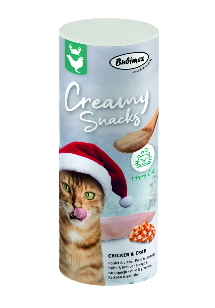 Snack líquido para gatos de pollo y cangrejo pack 12 sobres de 15 g