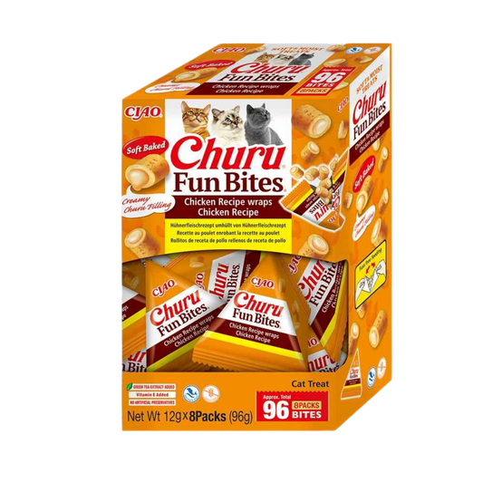 Snacks Inaba Churu Fun Bites de pollo para gatos