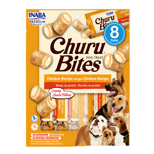 Snacks blanditos Inaba Churu Bites de pollo para perros