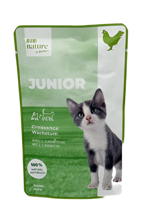 Sobre Bubi Nature Junior pollo 70 g alimento complementario para gatitos