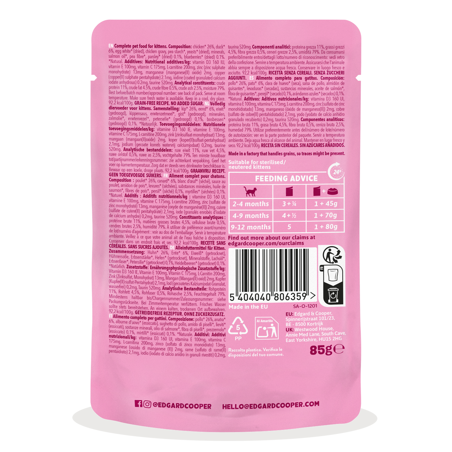 Sobre Edgard & Cooper Kitten 85 g