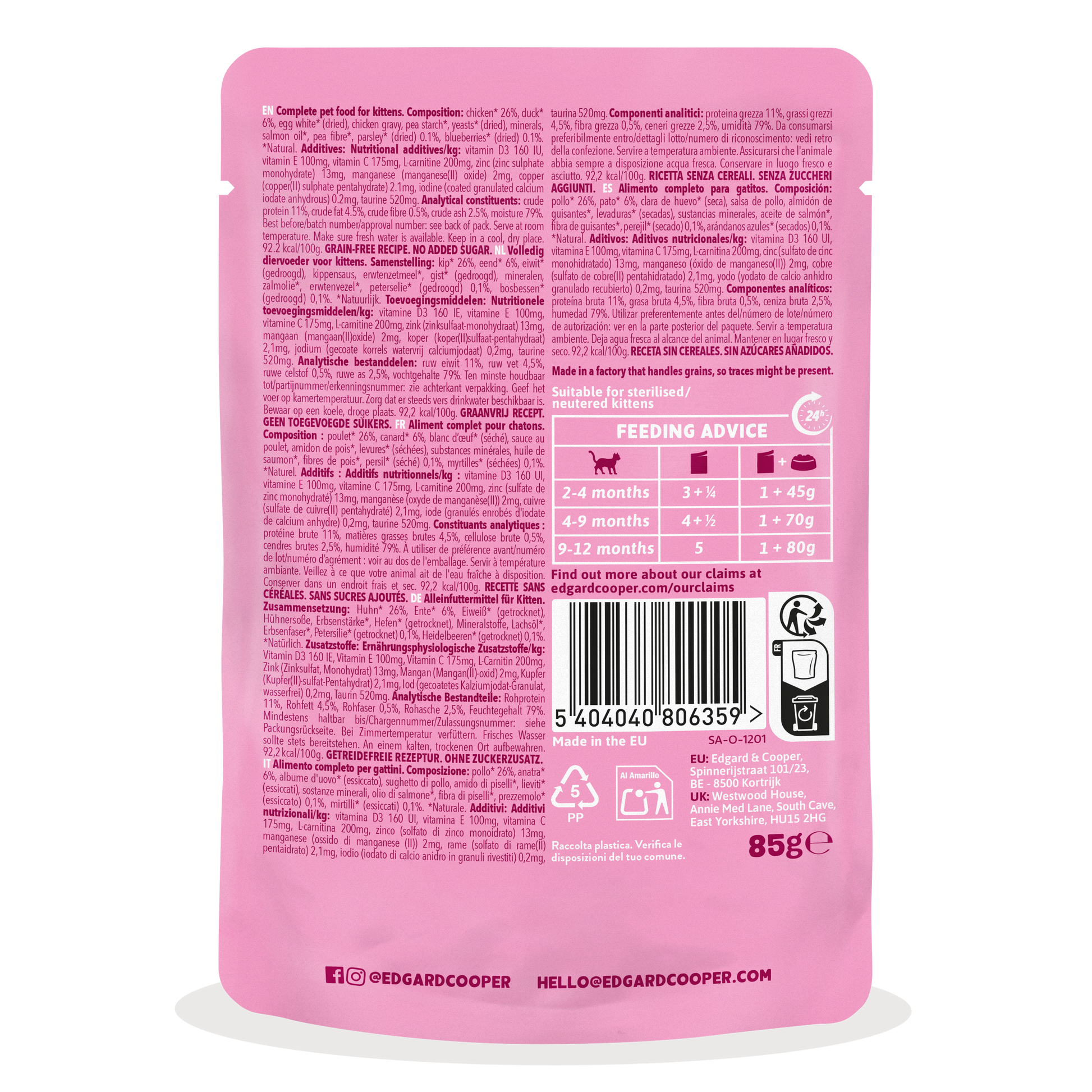 Sobre Edgard & Cooper Kitten 85 g