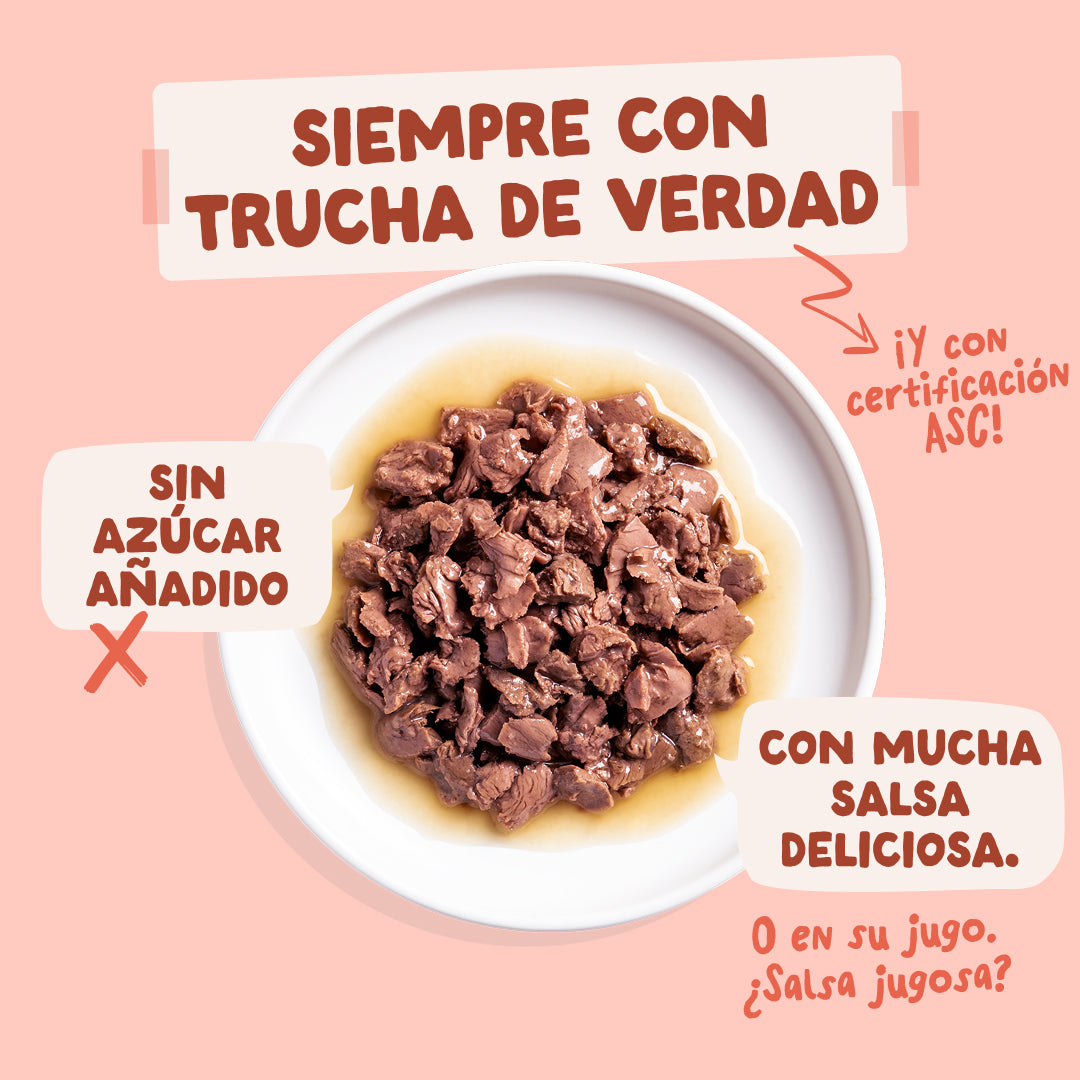 Sobre Edgard & Cooper de trucha y pollo en salsa