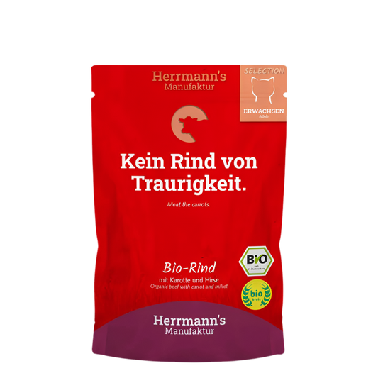 Sobre HERRMANN’S Ternera y Zanahoria BIO 100g para gatos