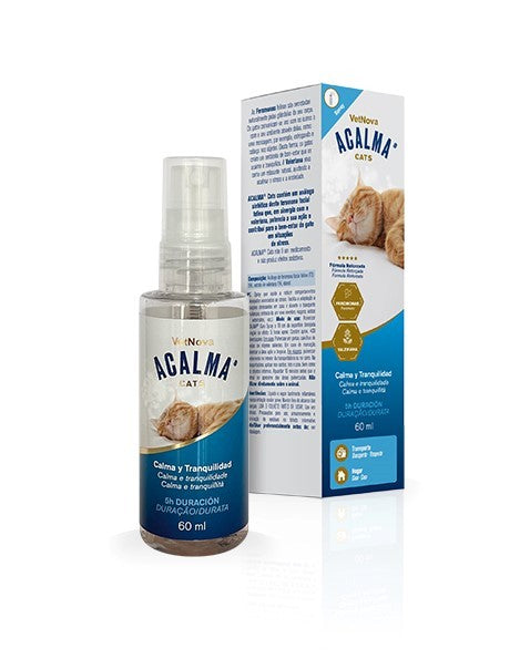 Spray Acalma Cats 60 ml con feromonas felinas para reducir el estrés en gatos