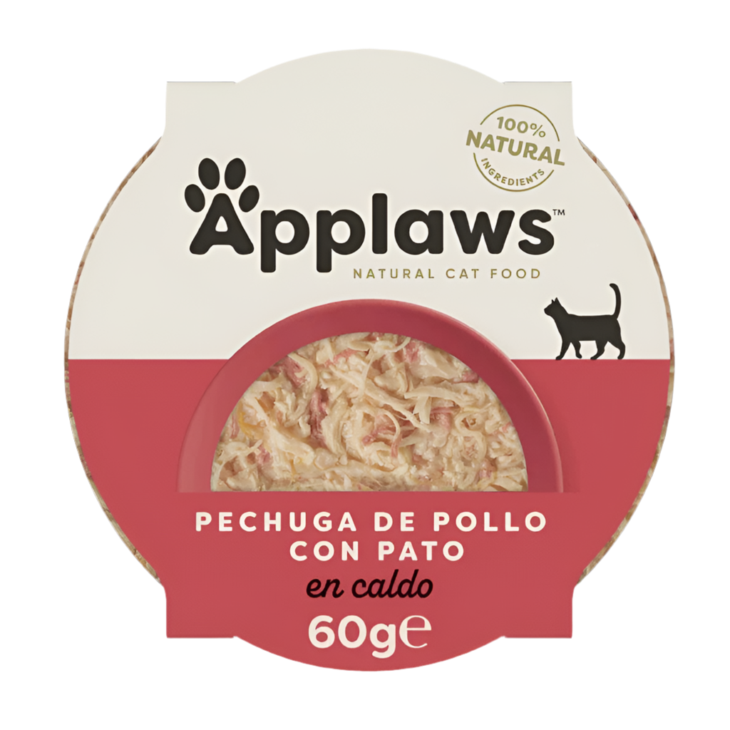 Tarrina Applaws Pollo y Pato para gatos – alimento húmedo 100% natural y alto en proteína