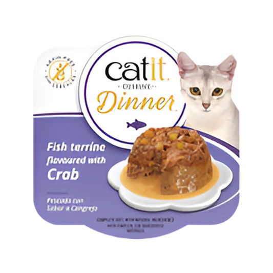 Tarrina Catit Cuisine Dinner pescado con sabor a cangrejo en salsa