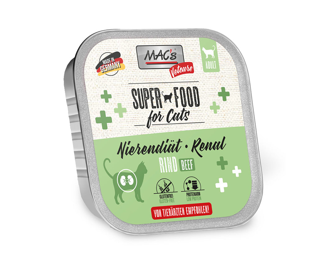 Tarrina MAC’s Vetcare Renal Carne de Res para gatos de 100 g
