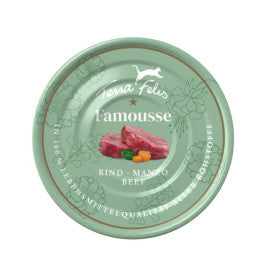 Terra Felis Famousse Buey 80g comida húmeda completa para gatos