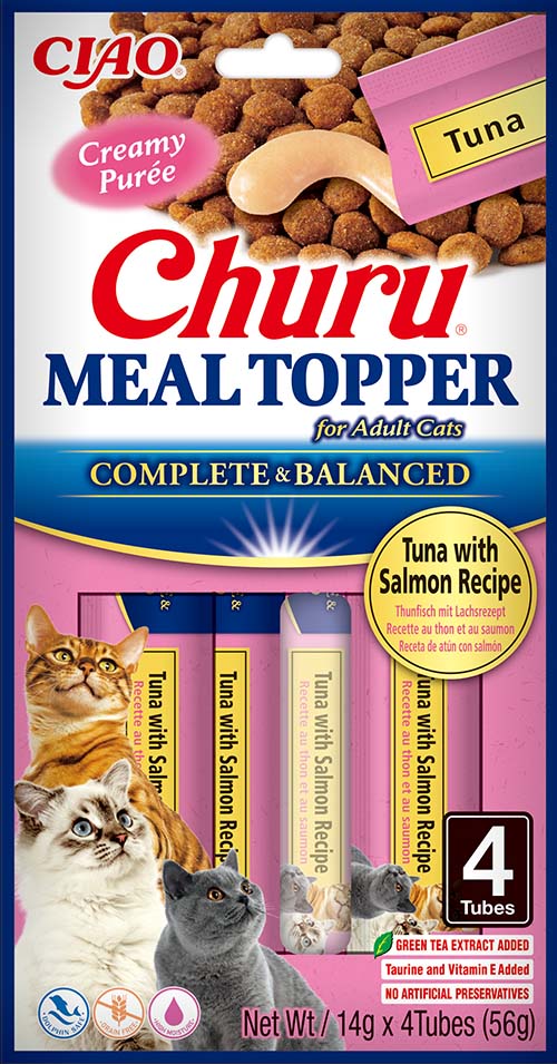 Topper cremoso Inaba Churu Meal Topper de atún con salmón para gatos