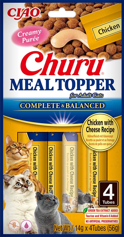 Topper cremoso Inaba Churu Meal Topper de pollo con queso para gatos