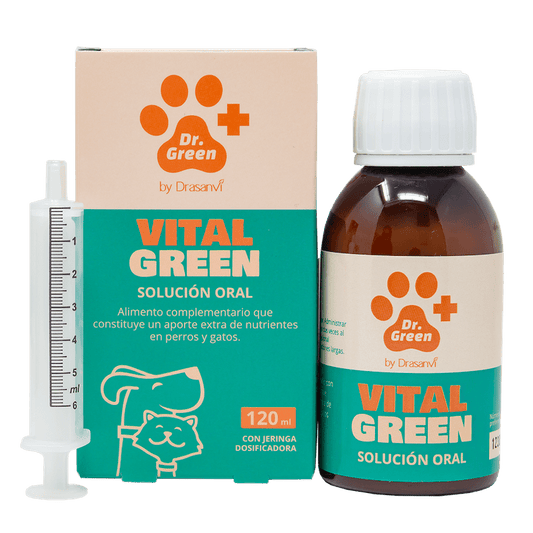 VitalGreen solución oral Dr. Green multivitamínico natural para perros y gatos