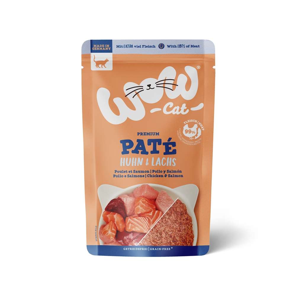 Wow | Cat Adult Pollo y Salmón Paté (125g)