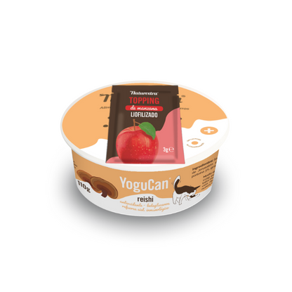 Yogucan Reishi con topping liofilizado de calabaza
