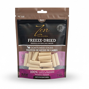 Zen Freeze-Dried palitos de leche de cabra liofilizada para perros y gatos snack natural 25g