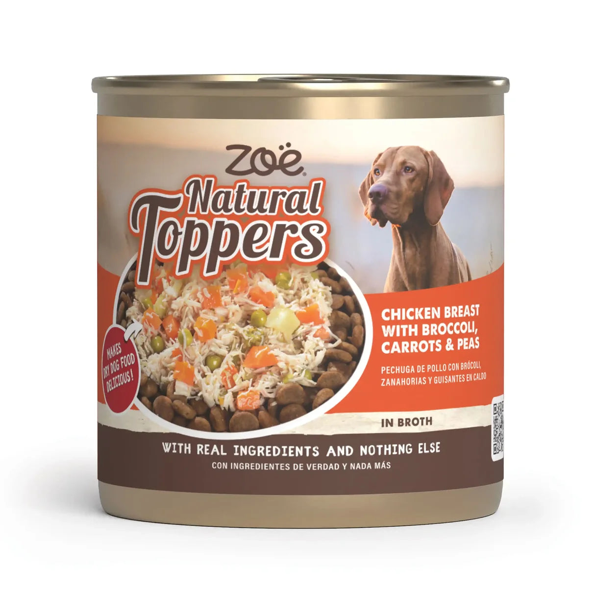 Zoë Natural Toppers pollo con brócoli 170g para perros