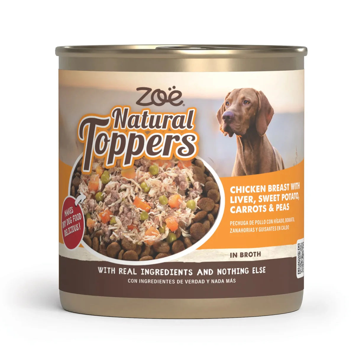 Zoë Natural Toppers pollo con hígado 170g para perros