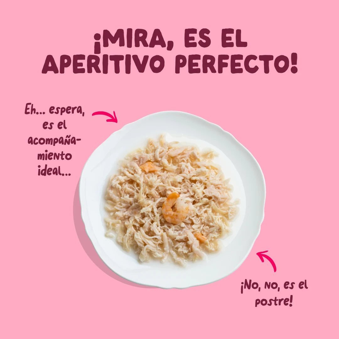 alimento complementario gatos pollo gambas
