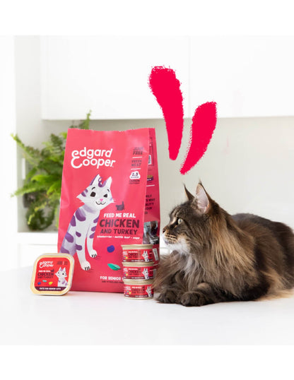 alimento gato mayor sin cereales pollo pavo