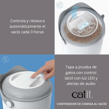 almacenamiento pienso gatos con sellado vacio