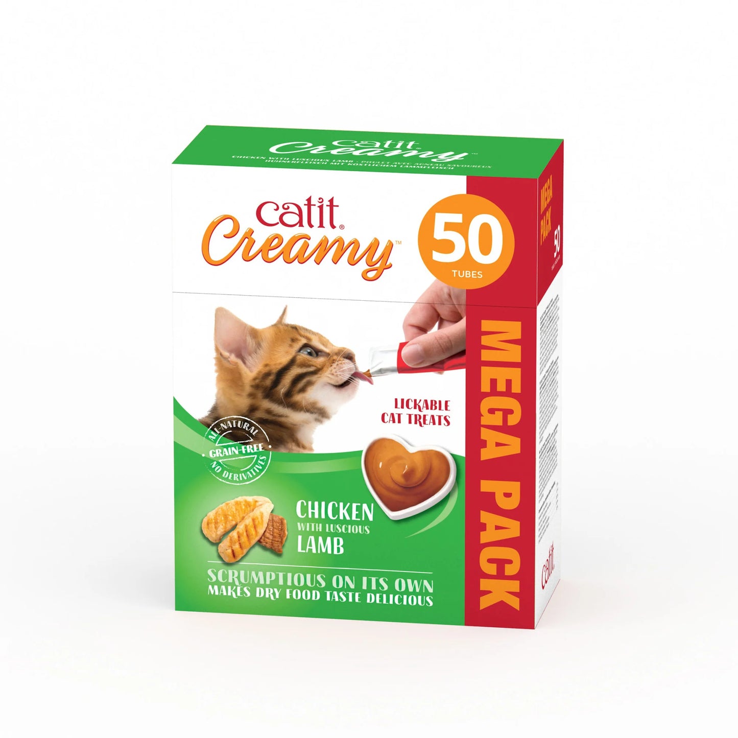 Catit | Creamy treat Pollo con cordero - 4 tubos