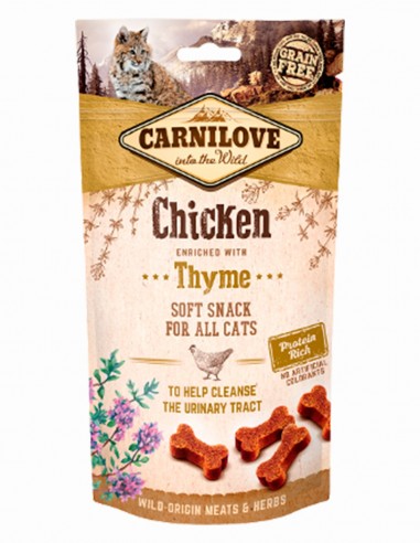 Carnilove | Snack semihumedo de Pollo con Tomillo (50g) para gatos