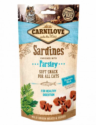 Carnilove | Snacks semihúmedos de Sardinas con Perejil (50g) para gatos