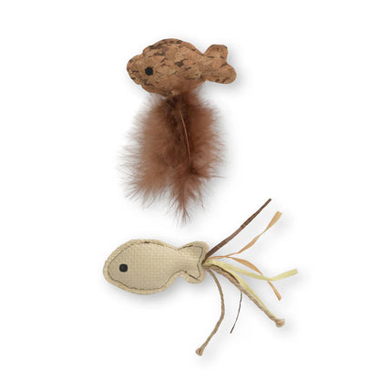 catit fish twin juguetes gatos naturales