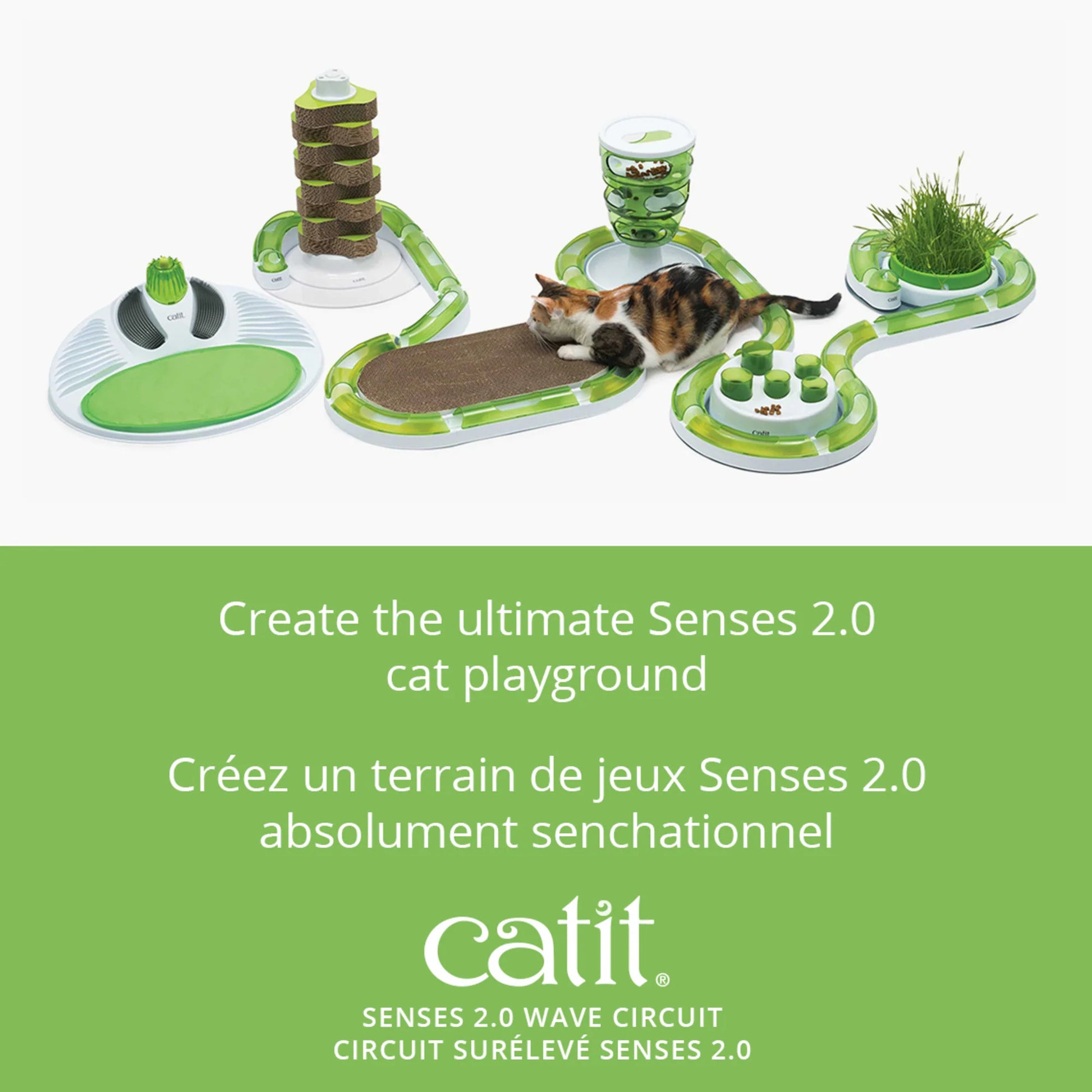 catit senses 2.0 circuito curvo para gatos