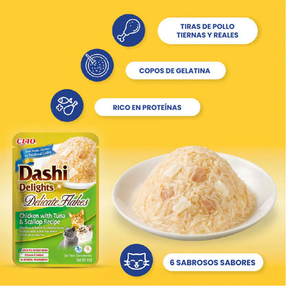 Inaba | Dashi Delicate Flakes - Pollo con atún y vieiras (12x40g)