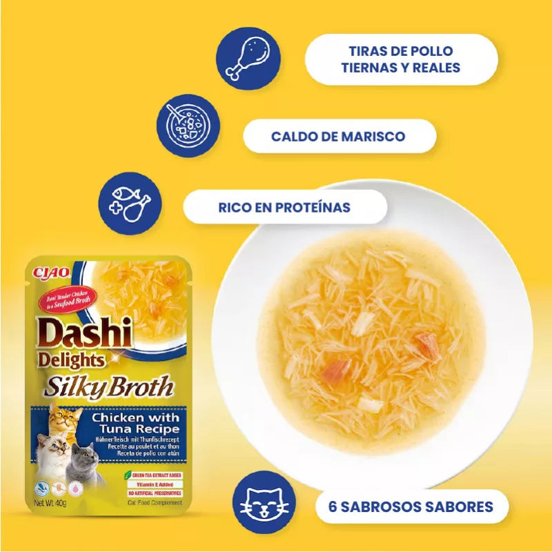 Inaba | Dashi Silky Broth - Pollo con atún (12x40g)