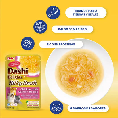 Inaba | Dashi Silky Broth - Pollo con salmón (40g)