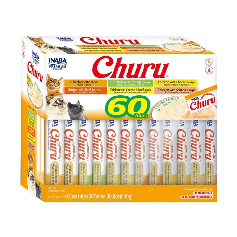 Inaba | Pack 60 churus de Variedades de Pollo (60x14g)