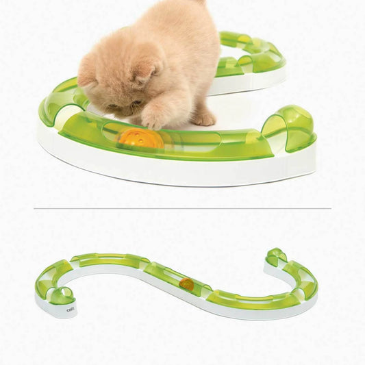 circuito interactivo para gatos con bola catit senses