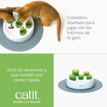 comedero antivoracidad para gatos con tubos