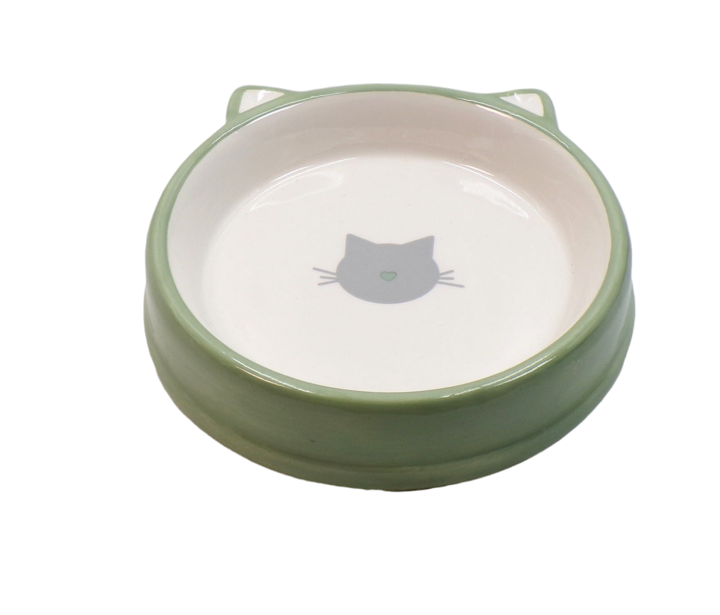 comedero ceramica gatos verde menta orejitas