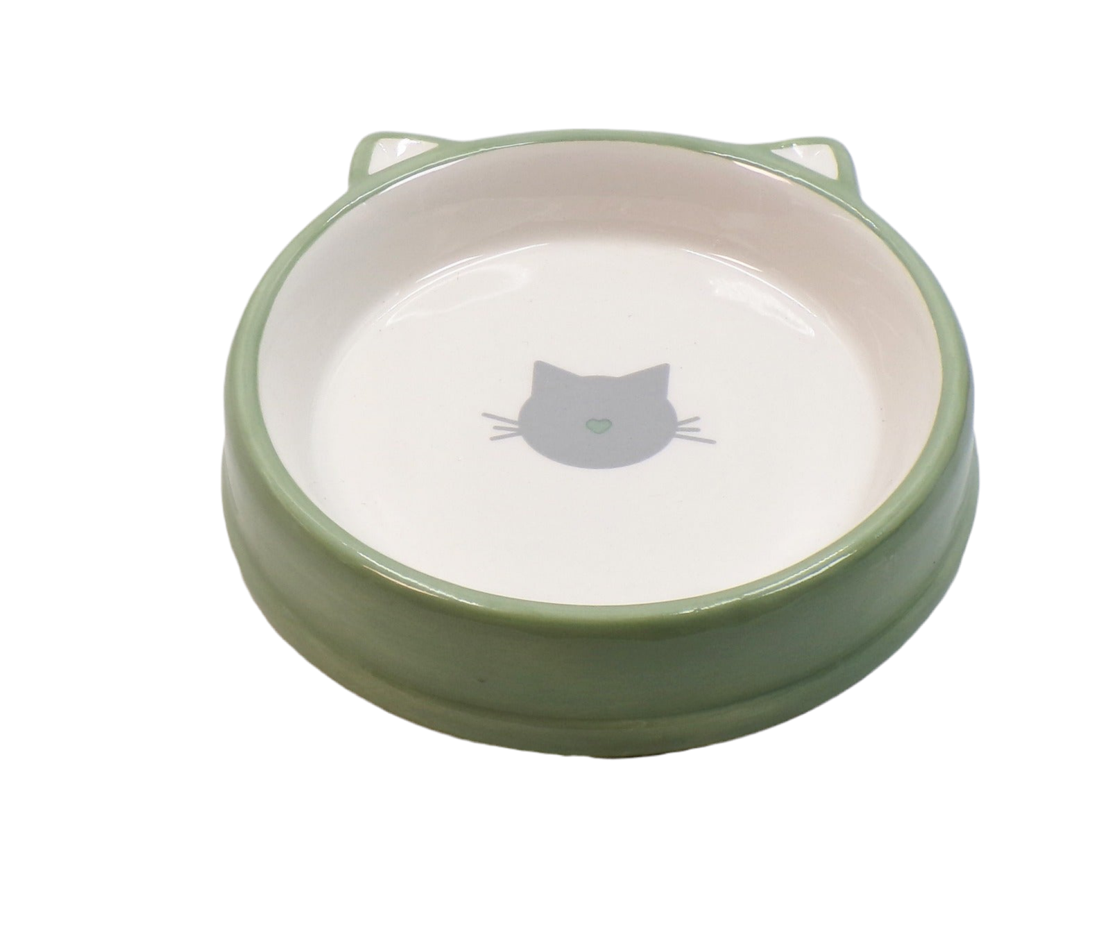 comedero ceramica gatos verde menta orejitas